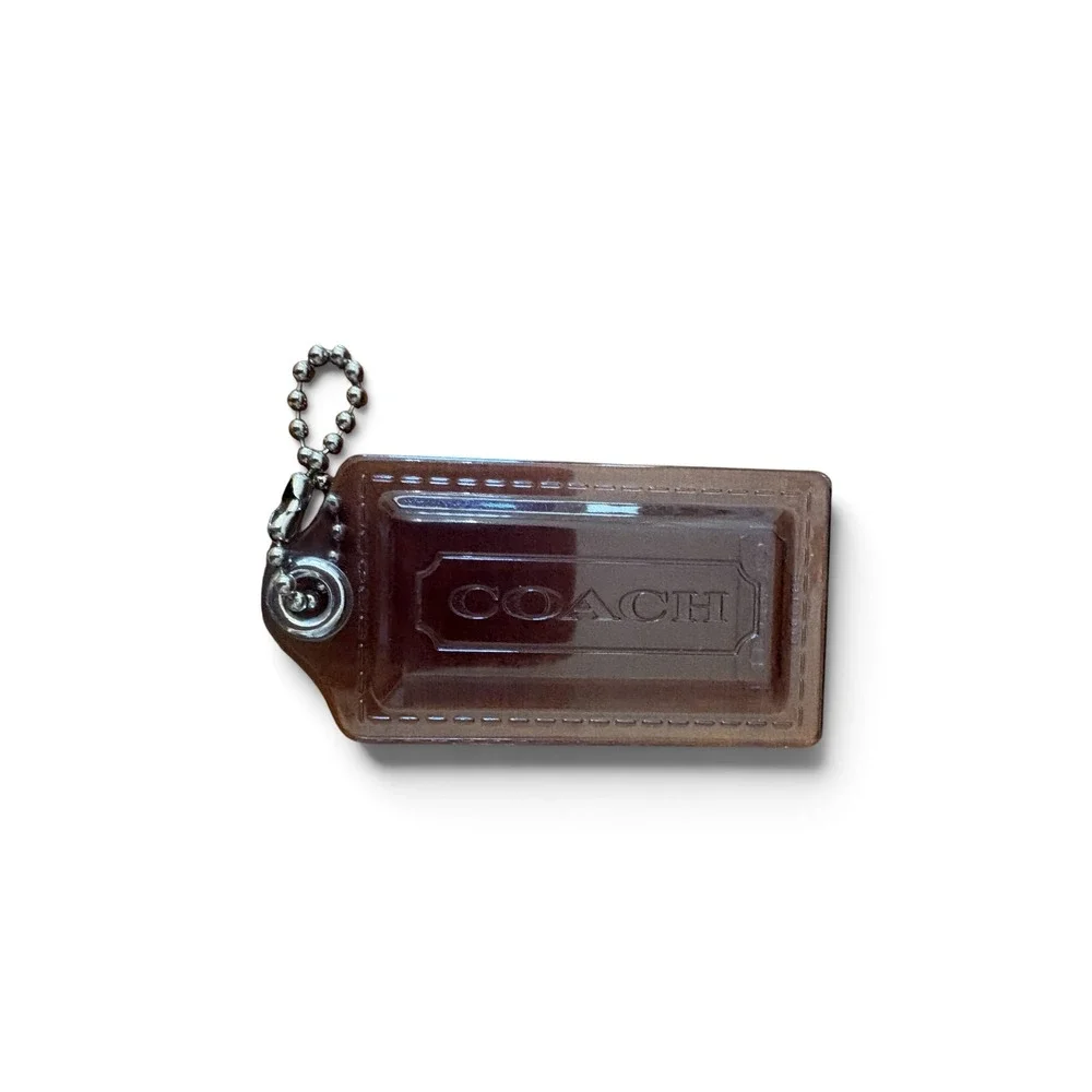 Coach Poppy Bag Hangtag Purple Transparent Resin Logo Y2K Authentic Charm